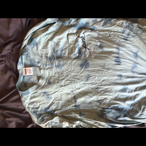 PINK blue tye dye shirt - Picture 3 of 3